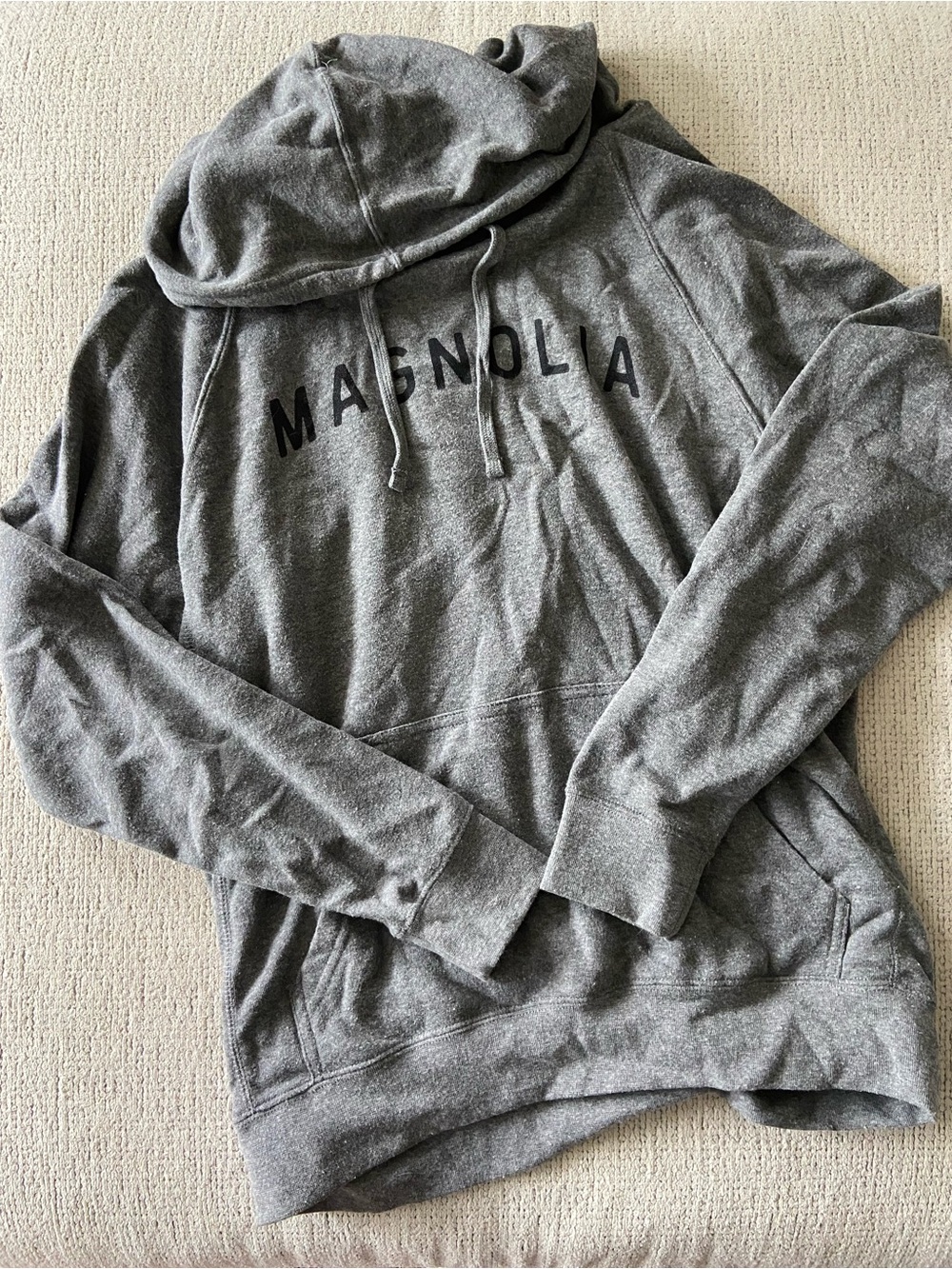 Magnolia Charcoal Gray Hoodie with Black Logo